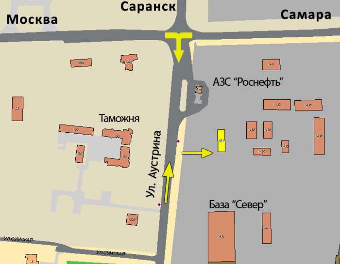 Пенза аустрина карта