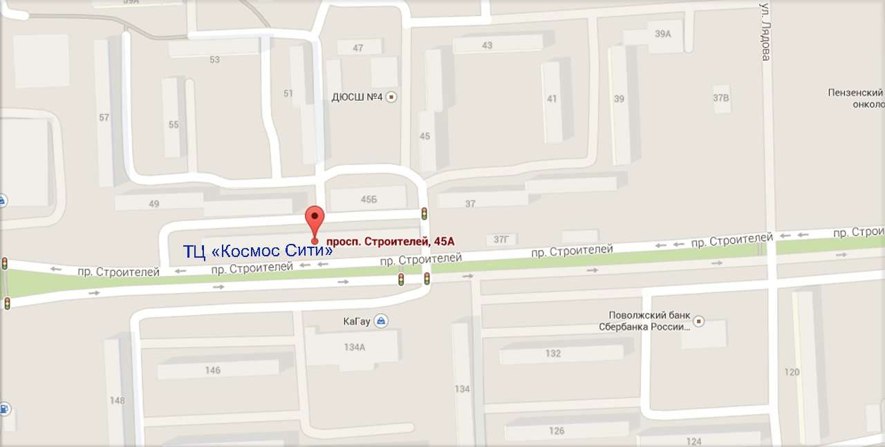 Пенза магазин проспект карта