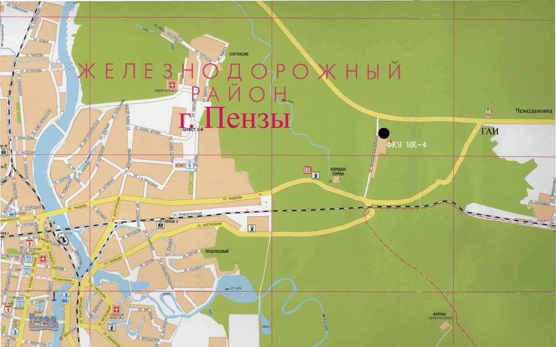 Карта районов пензы